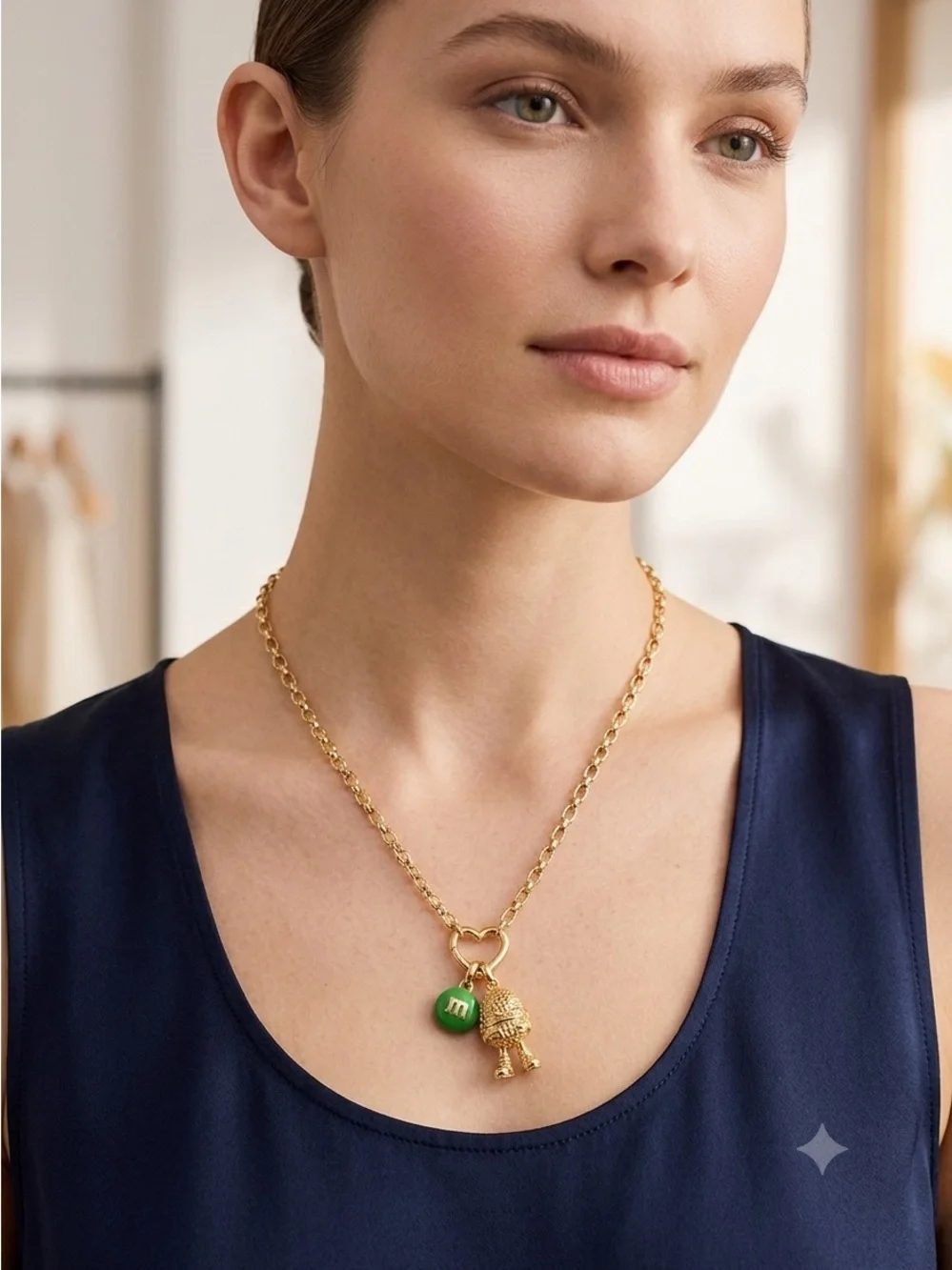 Kate Spade New York X M&M Gold-Tone Statement Pendant Necklace 18
